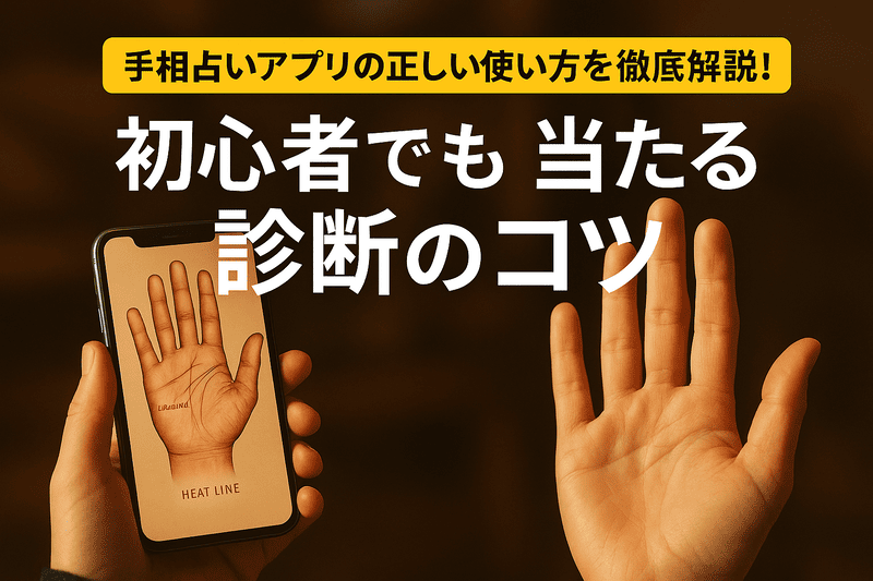 手相占いアプリの正しい使い方を徹底解説！初心者でも当たる診断のコツ